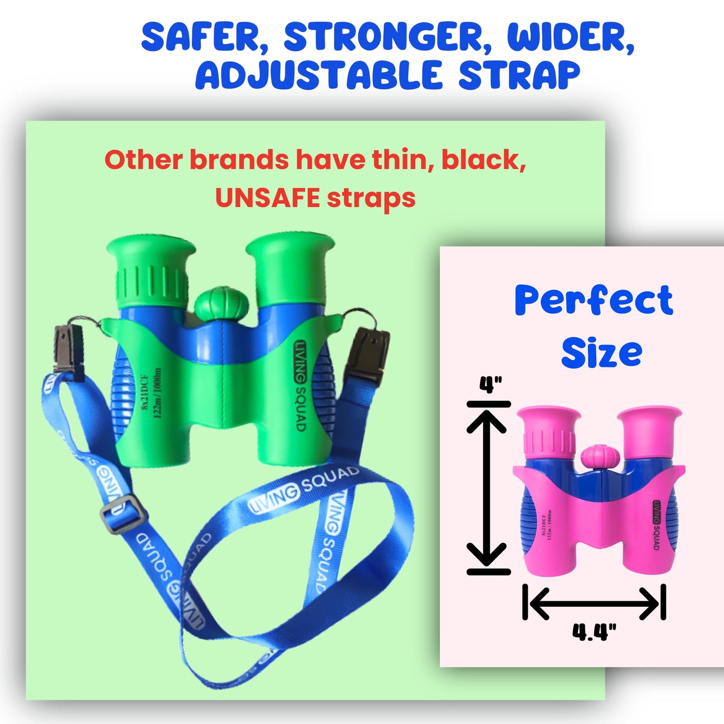 Kids Binoculars 8x21 — Explorer Set - Pink