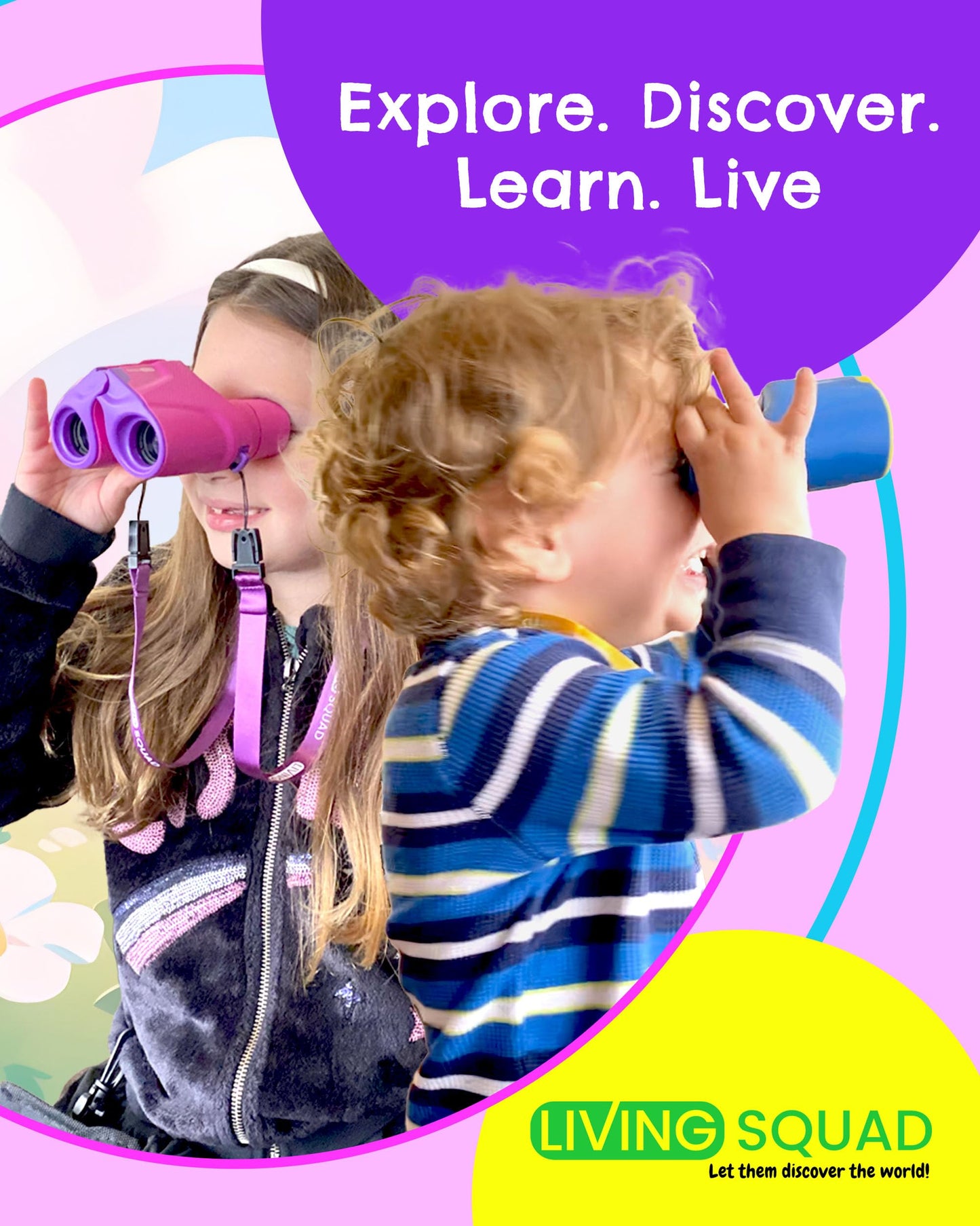 Toddler Kidnoculars — Focus-Free Binoculars - Pink