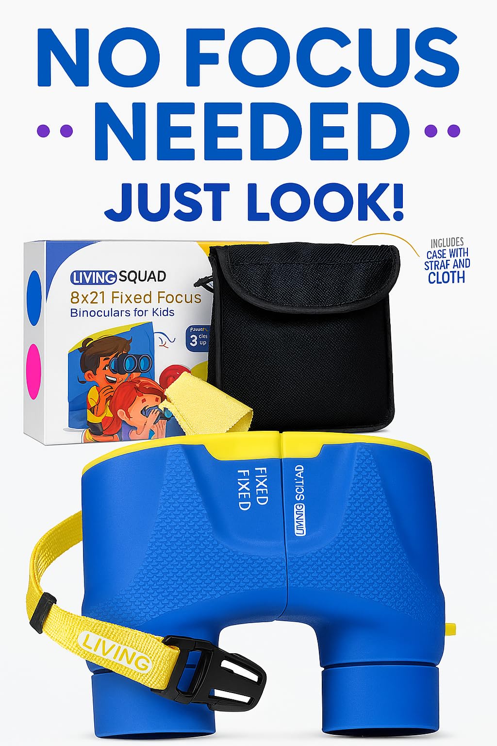 Toddler Kidnoculars — Focus-Free Binoculars - Blue