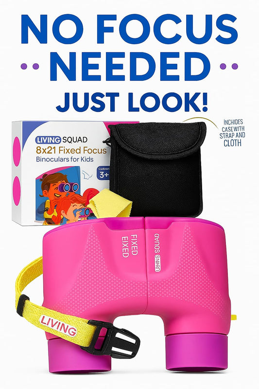 Toddler Kidnoculars — Focus-Free Binoculars - Pink
