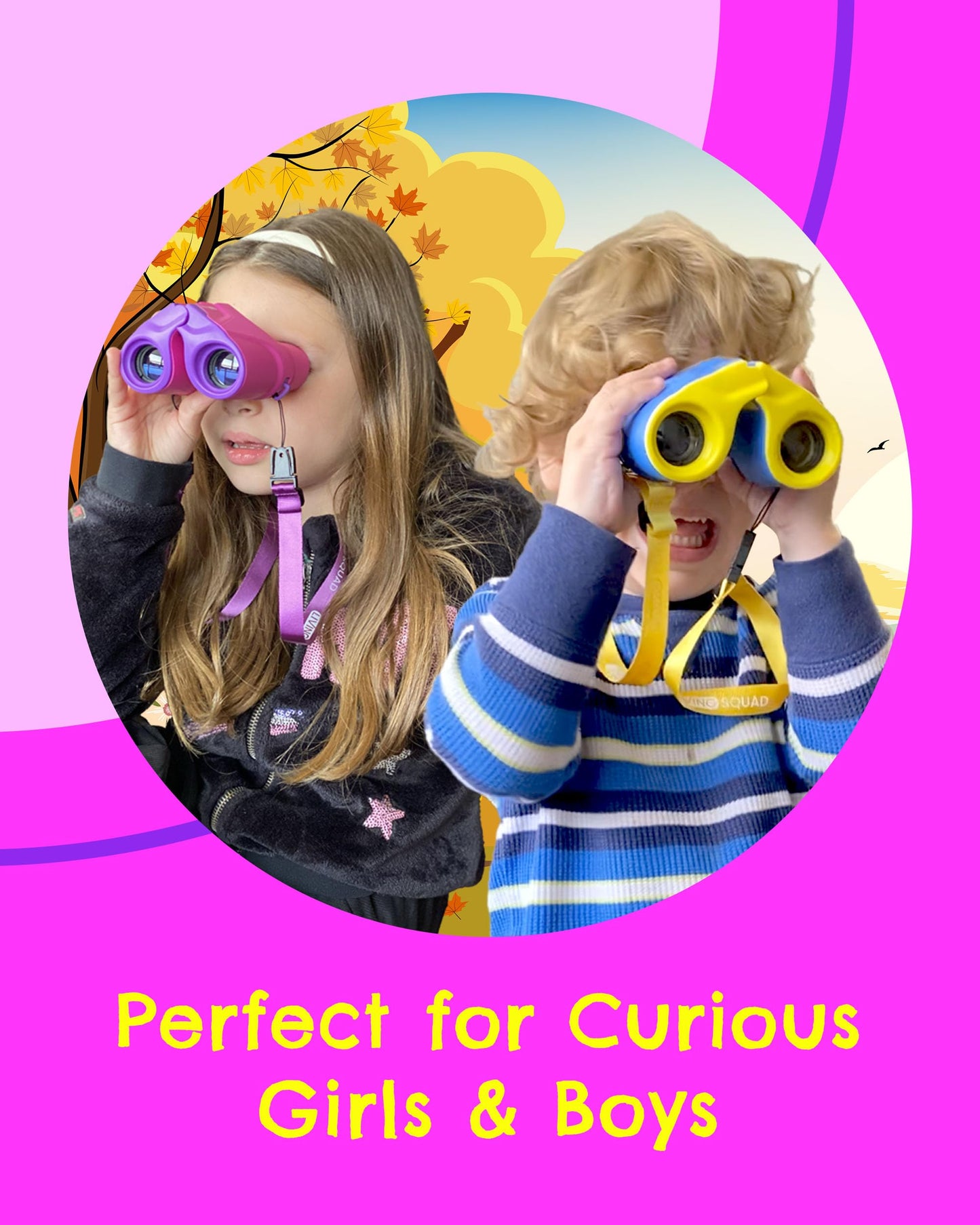 Toddler Kidnoculars — Focus-Free Binoculars - Pink