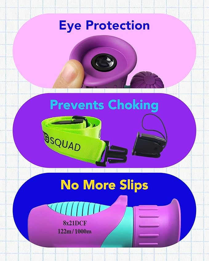 Kids Binoculars 8x21 — Explorer Set - Pink
